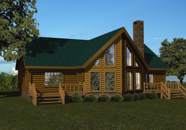 Single Story Log Homes Floor Plans, 1 Story Log Cabin House Plans