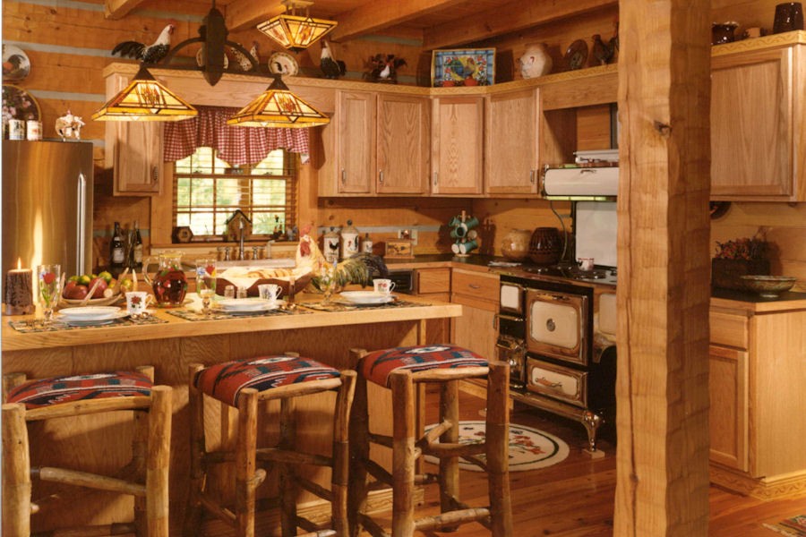 Interior Log Home & Cabin Pictures: Battle Creek Log Homes Interior Gallery