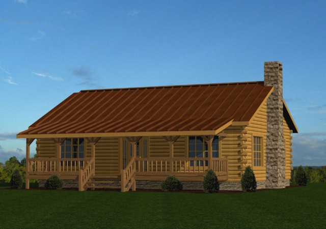 Single Story Log Homes Floor Plans Kits Battle Creek Log