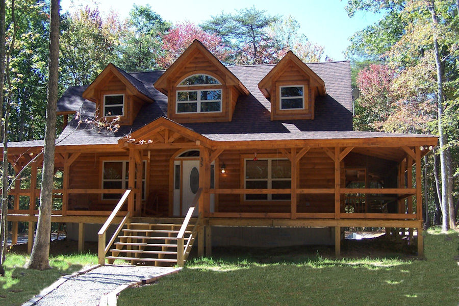 Exterior Log Home & Cabin Pictures: Battle Creek Log Homes ...